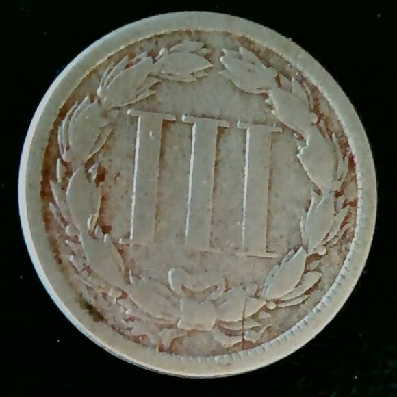 1867 Three 3 Cent Nice, Fine/VF Details - Picture 3 of 3